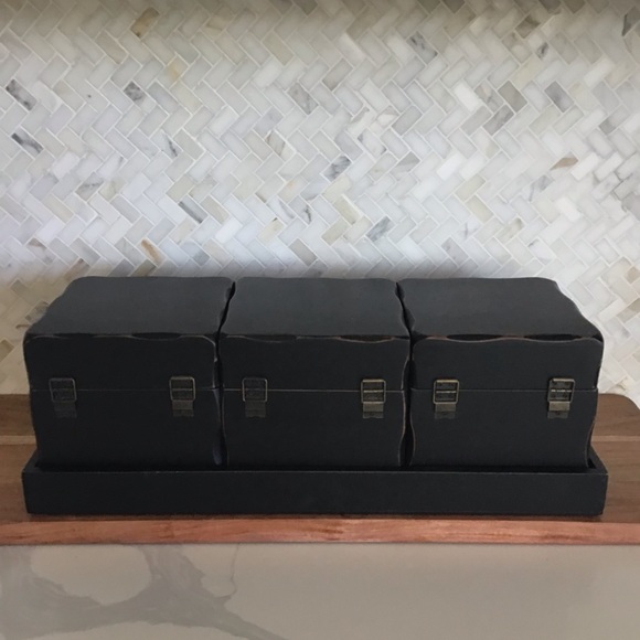Three Distressed Boxes In Matching Tray - Picture 3 of 5